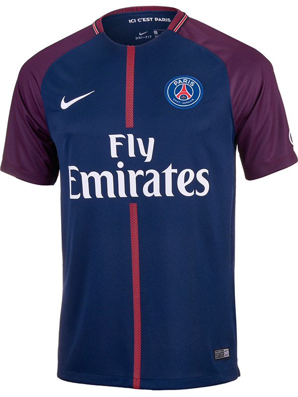 Paris saint germain maillot rétro domicile uniforme de football premier maillot de football de vêtements de sport pour hommes 2017-2018